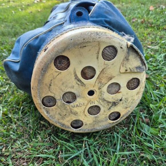 Vintage PGA 6-Way Leather/Fabric Golf Bag w/ Rain Cover - Picture 8 of 10